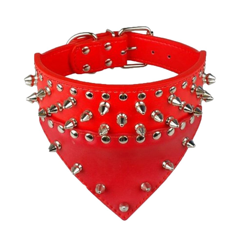 Adjustable Leather Rivet Spiked Studded Pet Puppy Dog Collar Neck Strap: E / XS