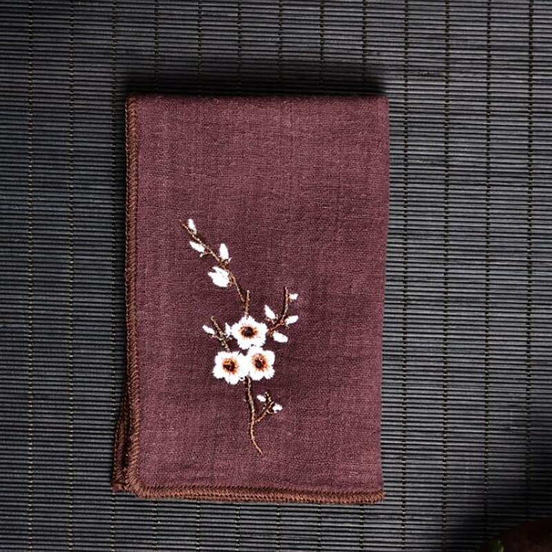 2 st 28 x 19cm enkla broderade kökshanddukar teservetter kökshandduk traditionell kinesisk stil liten storlek