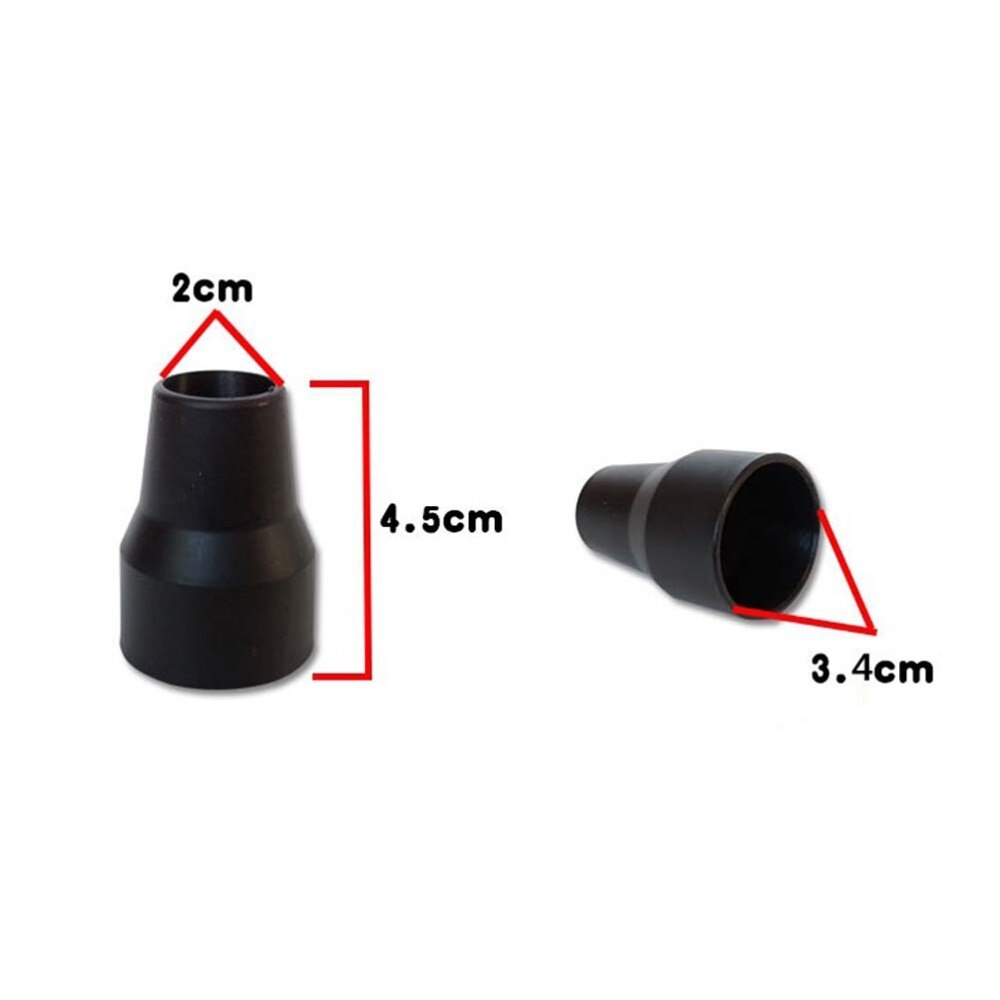 2 sæt 3 størrelser plast dysepumpe dysehoved luftpumpe adapter udskiftning dyser (sort)