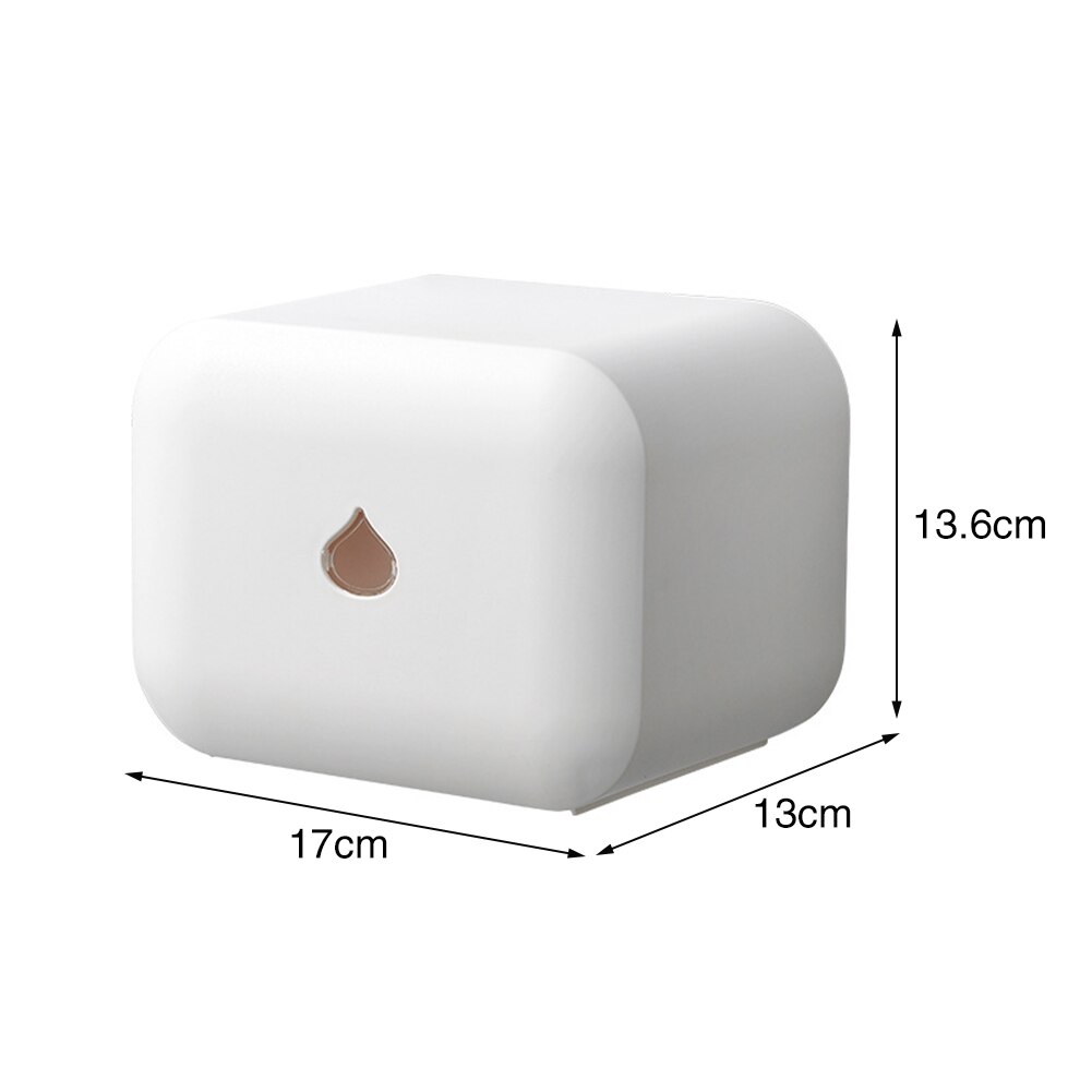 Wall Mounted Roll Paper Holder Box Self With Cover Toilet Paper Dispenser Waterproof Shelf Storage Bathroom Supplies