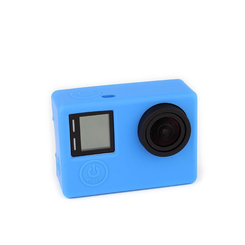 För gopro tillbehör skyddsfodral mjukt gummi silikon silica ge protector hölje bakdörr för go pro hero 3+ 4