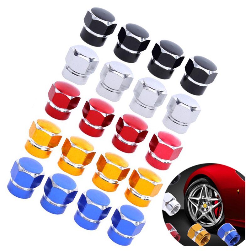 4 Stuks Aluminium Ventieldopjes Voertuig Wiel Caps Dust Covers Voor Motorfietsen Vrachtwagens Fietsen Wiel Banden Kleppen Accessoires