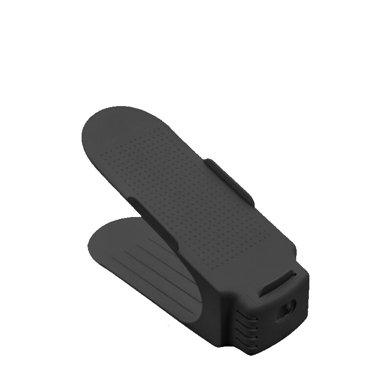 Shop Display Shoe Racks Double Cleaning Housekeeping Space-Saving Plastic Rack Storage Shelf Store Shoe Stand Shoemaker zapatero: Black Color