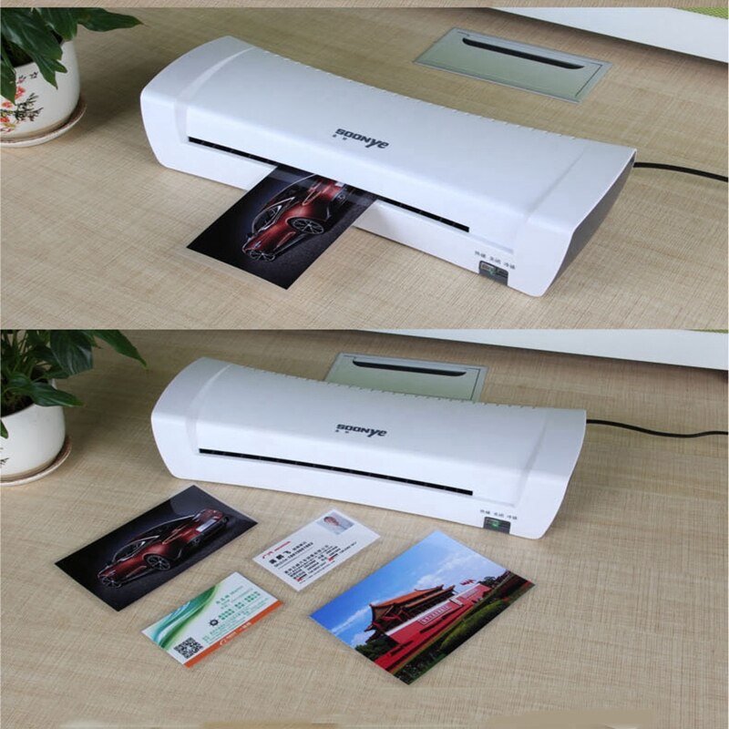 Plastificadora térmica para oficina, máquina laminadora en frío y para embalaje de documentos A4, rollo de película de plástico para fotos