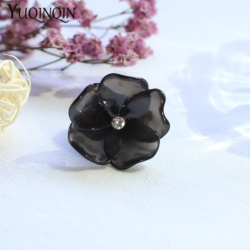 Acryl Blume Korea Engagement frauen Ringe Modeschmuck minimalistisch Harz Korea Finger Ring für Mädchen Weibliche Rosa Ringe