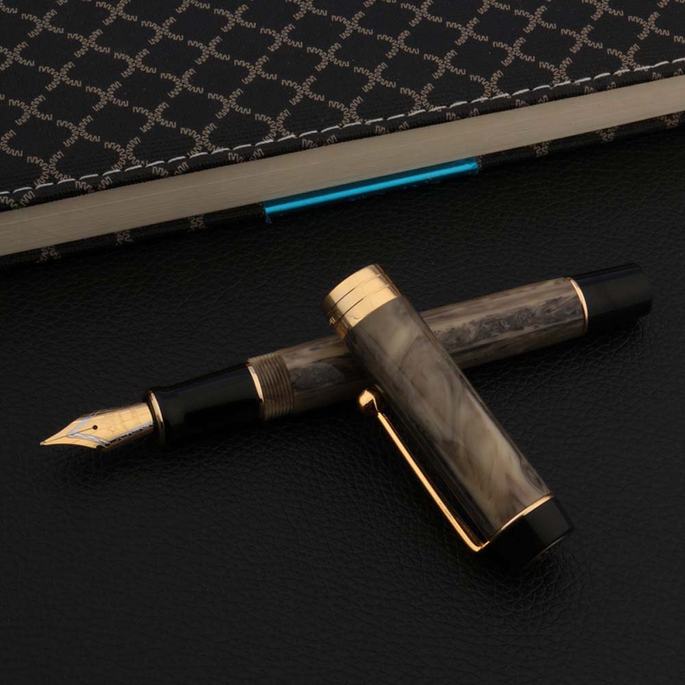 luxury jinhao 100 Fountain Pen Century Tofu Acrylic Retro spinning elegante signature calligraphy fude pen Stationery: A-10 / 1.0-1.2mm