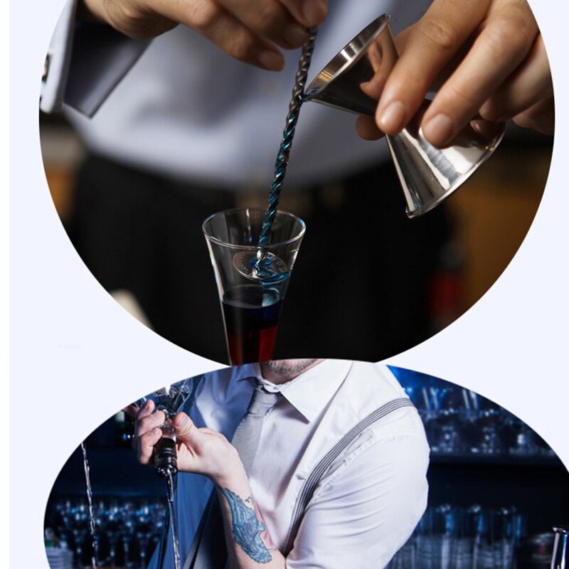 Dual shot drink sprit mått dubbel jigger cocktail shaker i rostfritt stål mått kopp bar kök prylar 15/30ml or 30/45ml