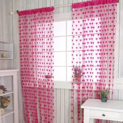 Goedkoopste String Gordijn voor Woonkamer Deur Kwastje Screen Room Divider Blind Venster Drape Hart Panel Chinese Gordijnen: Rose