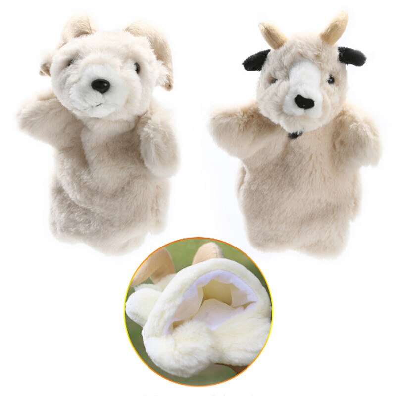 Cabra pequeño Animal estilismo dedo muñeca juguetes colgantes de cama oveja mano títere