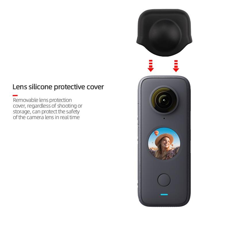 Couvercle de protection d'objectif en Silicone, anti-poussière, pour Insta360 ONE X2 Panorama Camera Action Sport, accessoires