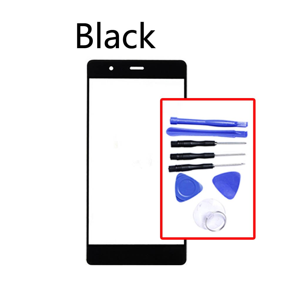 Pantalla táctil de repuesto para Huawei P9 de 5,2 ", Panel de pantalla táctil para P9 EVA-L09, EVA-L19 EVA-L29, cristal frontal LCD, lente de pantalla exterior: Black-With tool