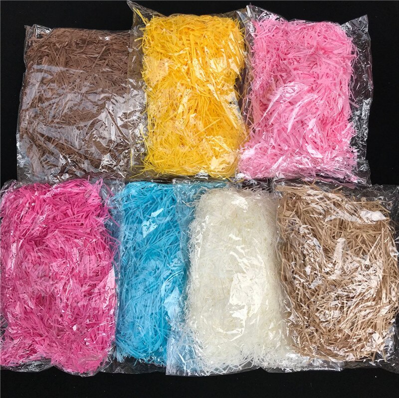 10g farverige makulerede papiræsker fyldstof bryllupsdekoration fødselsdagsfest favoriserer rynket skåret papirstrimler til emballeringspose
