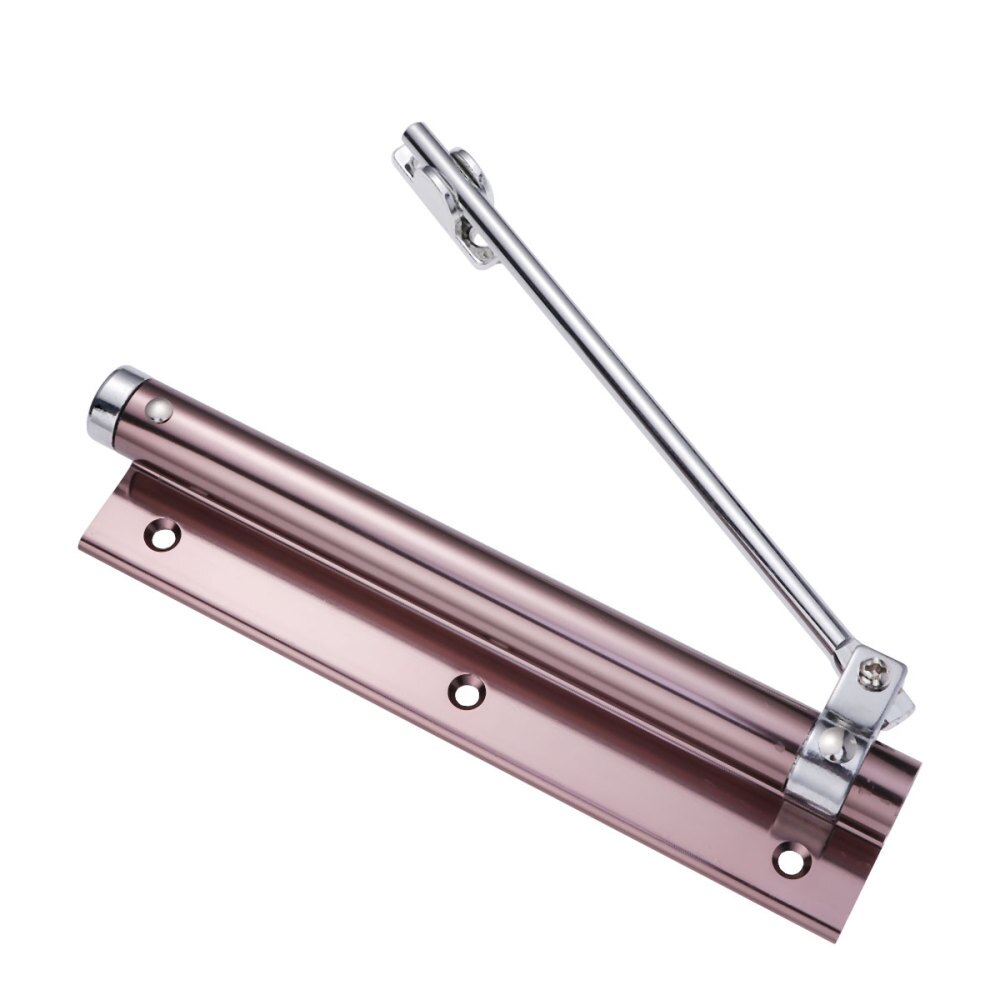 1Pc 35KG Automatic Door Closer Home Use Concealed Door Spring Hinge Buffer Free Punching Automatic Door Closer Device (Ivory Whi: As Shown 5
