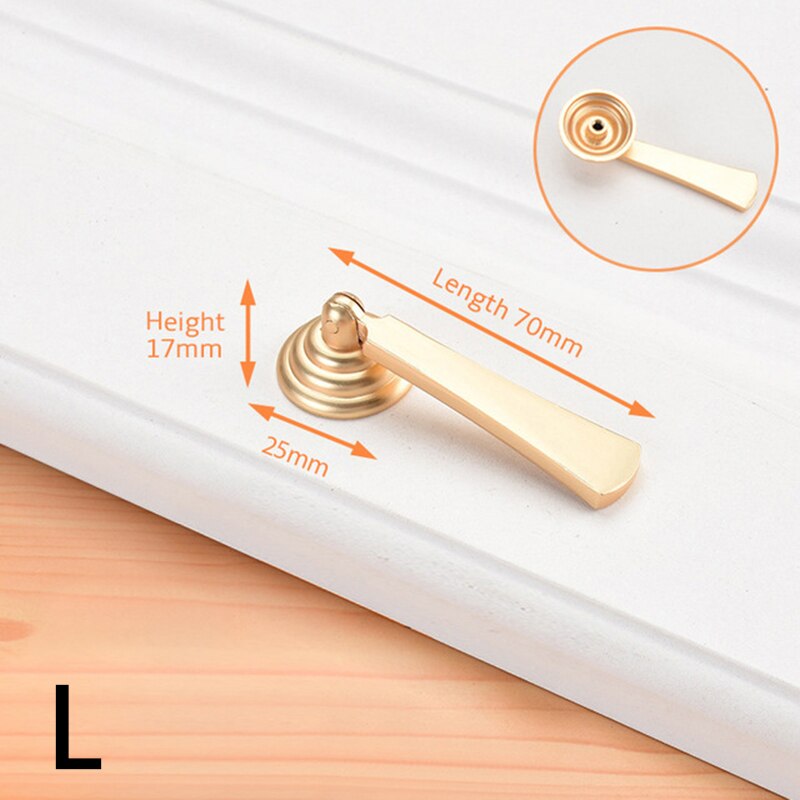 Neue goldene schrank tür schublade verborgen schnalle kupfer draht zeichnung nachahmung kupfer kleiderschrank zink legierung einzigen See griff: L