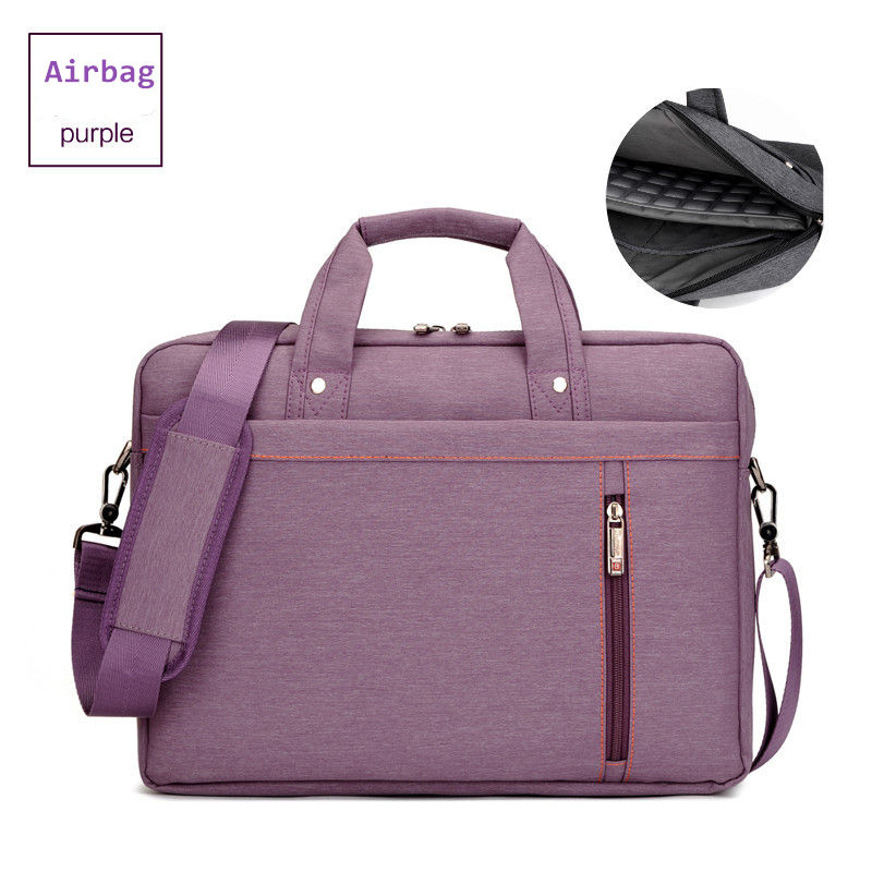 Brand waterproof Laptop bag 17.3 17 15.6 15 14 13.3 13 inch Shoulder portable Messenger Women Notebook bag for macbook air bag: Purple / 13.3 inch