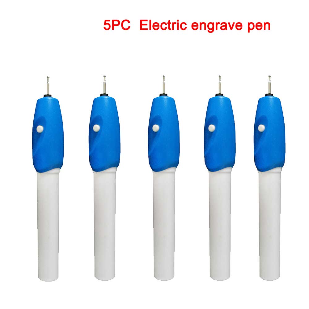 Mini Elektrische Graveren Diy Pen Houvast Carving Machine Metalen Beitel Mark Plastic Glas Hout Graveur Automatische Pen Carve Gereedschap: 5PC engrave pen