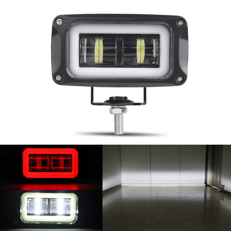 8D Lens 4 Inch Led Rijden Licht Angel Eye 2000LM 20W 6000K Led Verlichting Dagrijverlichting fit Voor Offroad Suv Boot