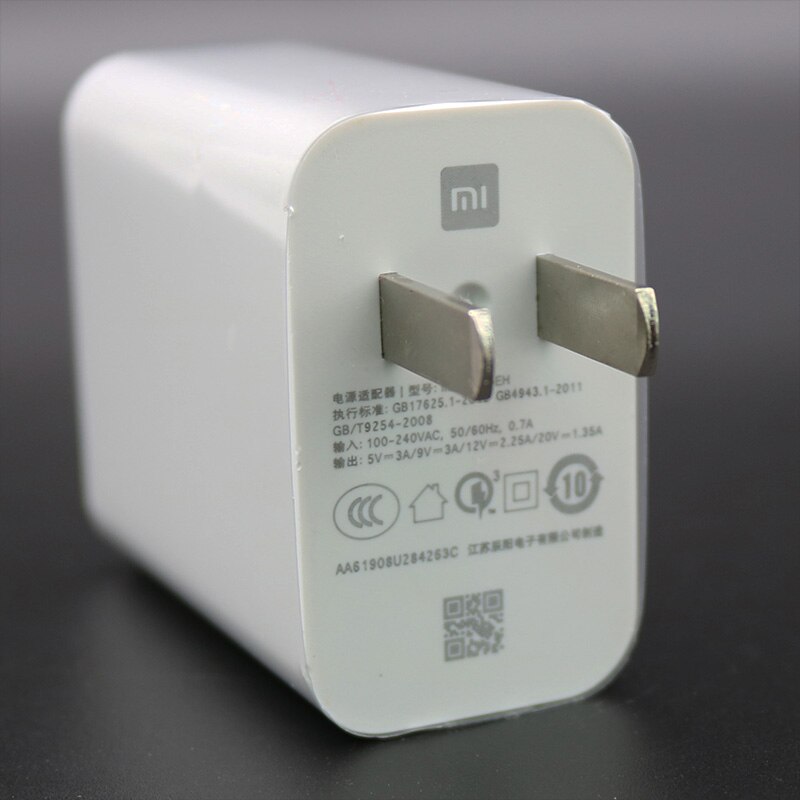 Original Xiaomi MDY-10-EL 27W cargador rápido carga turbo de la UE QC 4,0 adaptador para Mi9 9se 9T Nota 10 Redmi note 8T K20 K30 Pro