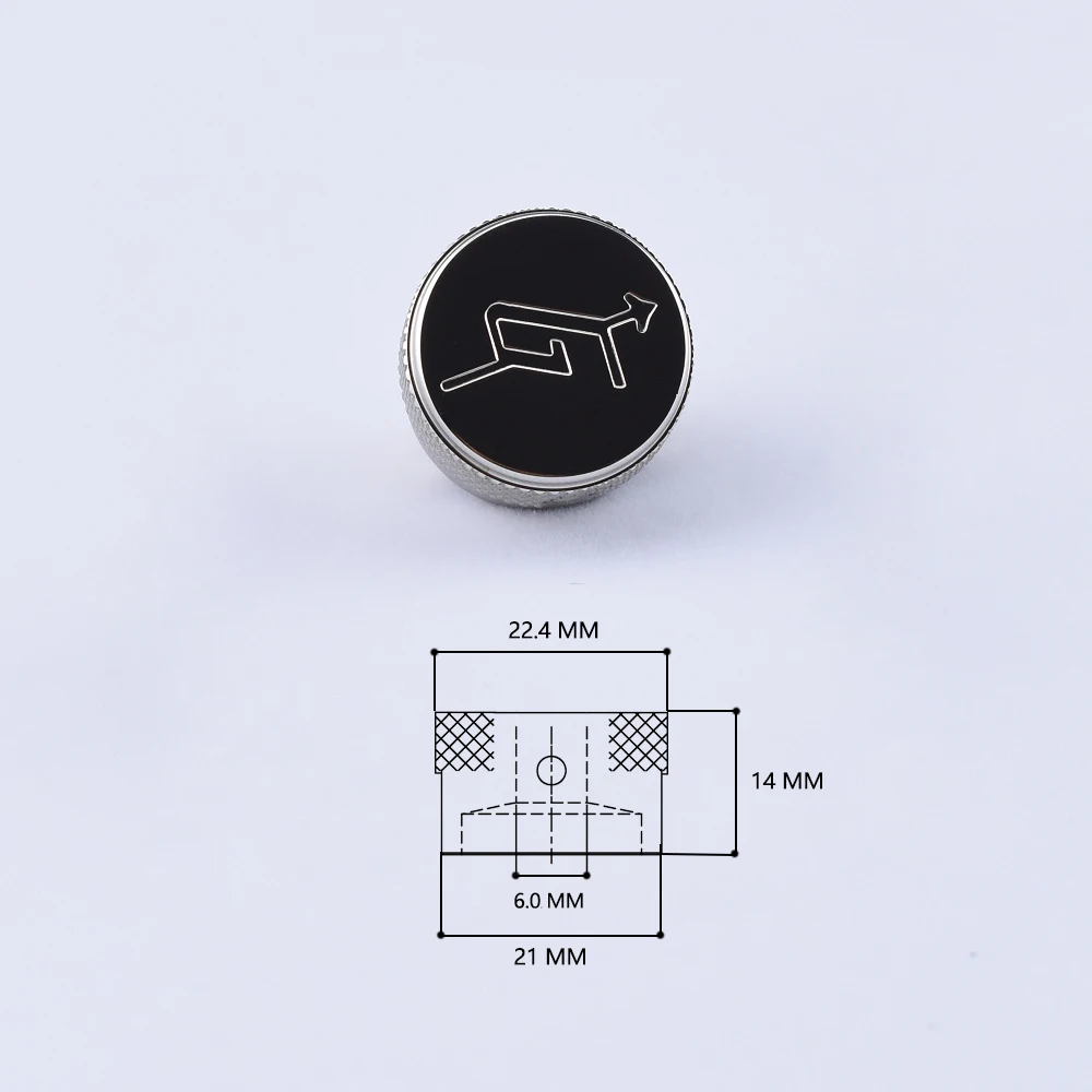 Bouton Gretsch original en acier inoxydable, 1 pièce, avec flèche "G", fabriqué au japon
