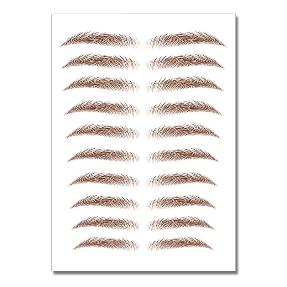 Women Men 6D Eyebrows Sticker Semi-Permanent Water Transfer Brow Makeup Decals Beauty Makeup Eyebrows Sticker: JD02	