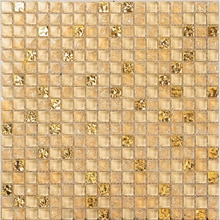 Gult guld glas vägg kakel mosaik kök badrum duschrum kakel backsplash hym 011