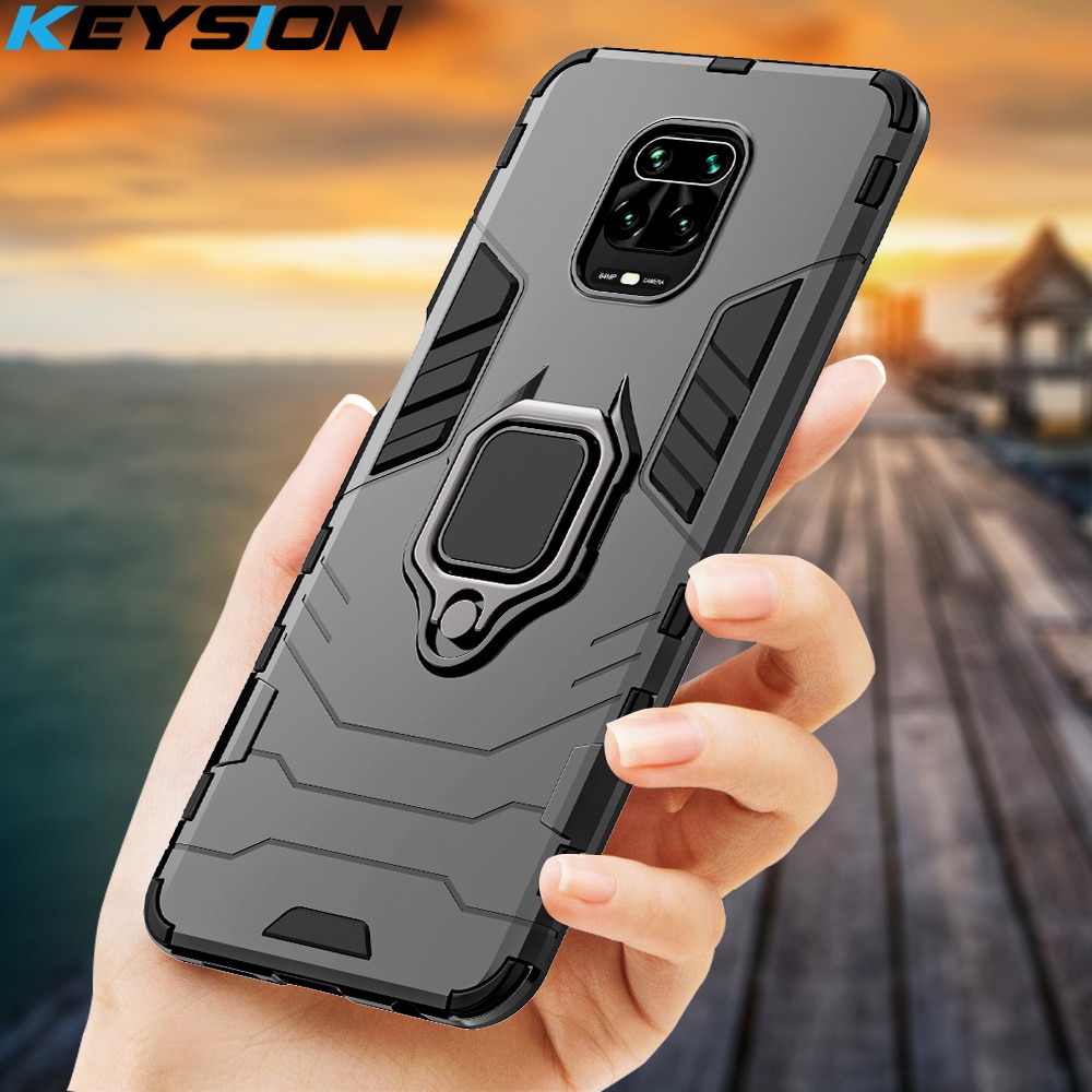 KEYSION Schokbestendig hoesje voor Xiaomi Redmi Note 9s Magnetische achterkant Telefoonhoes voor Redmi Note 9 Pro Max Note 8 Pro 8 8T 8A 7 7a K30