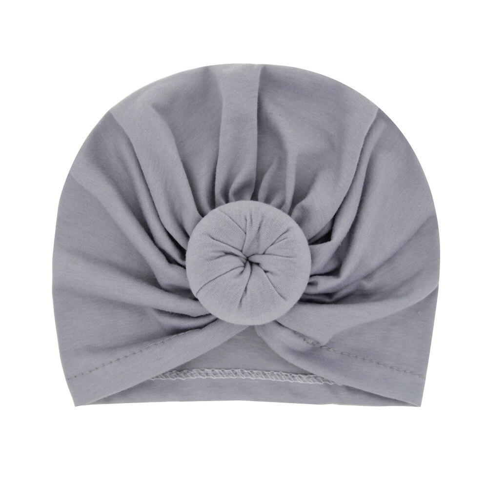 Bandeau Turban rond pour enfants | Bandeau pour bébés filles, nœuds pour cheveux, bandeau élastique et large,: grey