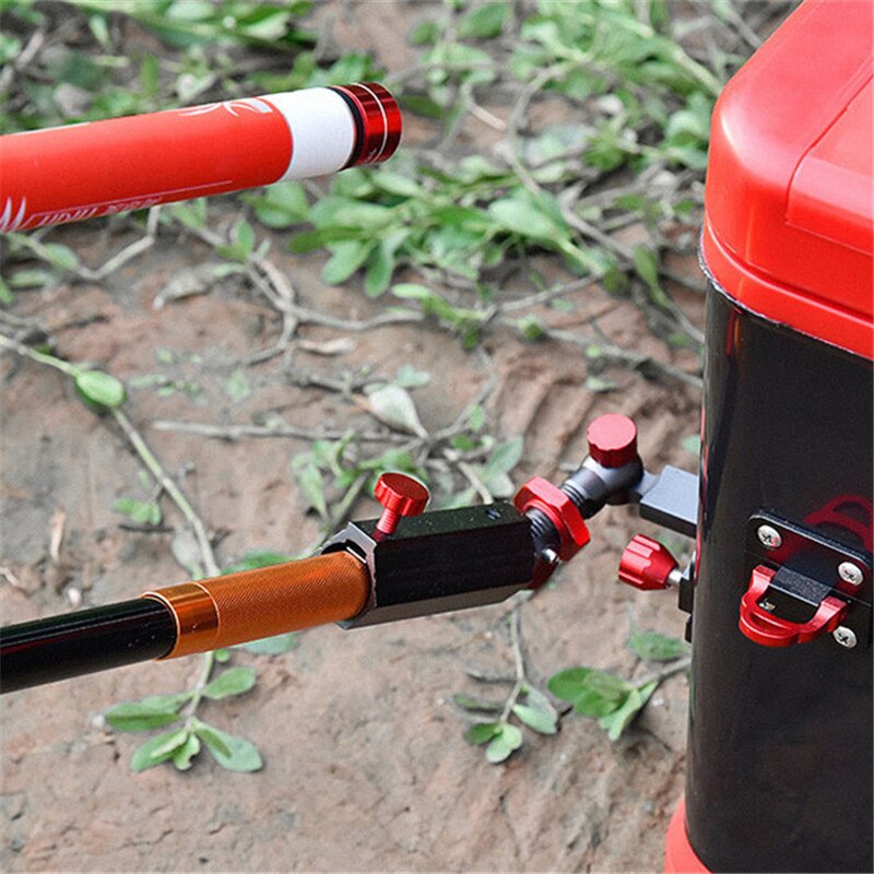 Fishing Rod Holder CNC Aluminum Magnesium Alloy Universal 360 Adjustable Fish Box Rod Rack Stand Support Fishing Accessories