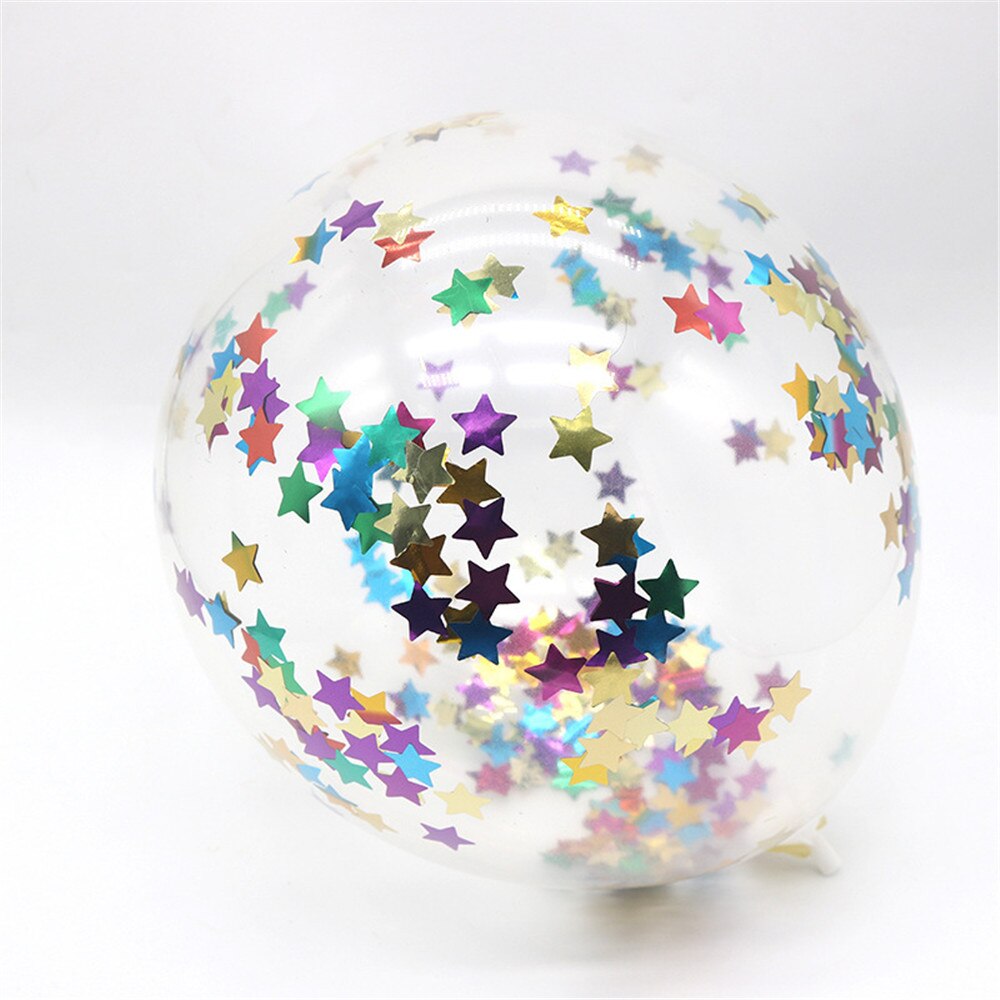 Dessin animé chapeau 5 pièces/lot ballons clairs or étoile feuille confettis ballons transparents décorations de fête dessin animé chapeau