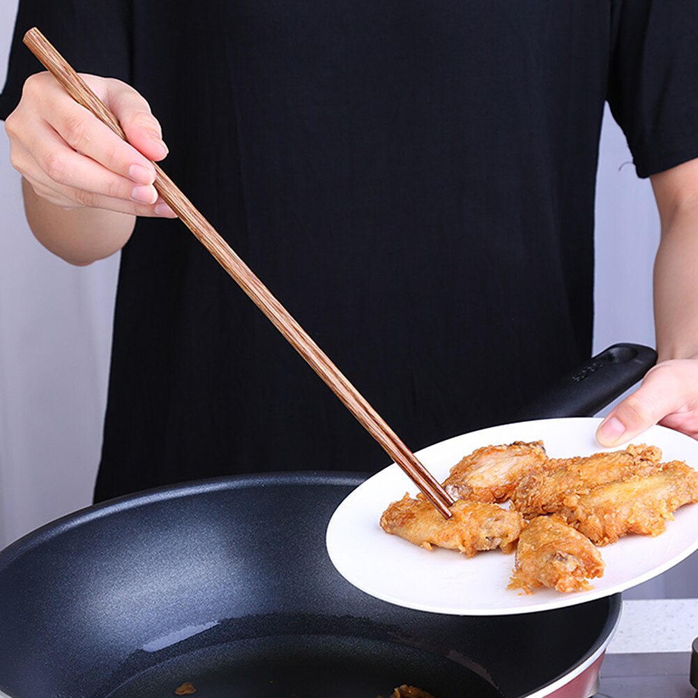 1 Pair Kitchen Tools Super Long Chopsticks Wooden Chopsticks Cook Noodles Deep Fried Pot Food Sticks