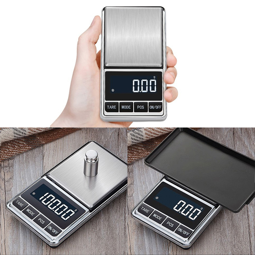 Electronic LCD Display Mini Digital Scales 200/500g X0.01g Pocket Jewelry Weight Scales High Accuracy Weigh Balance