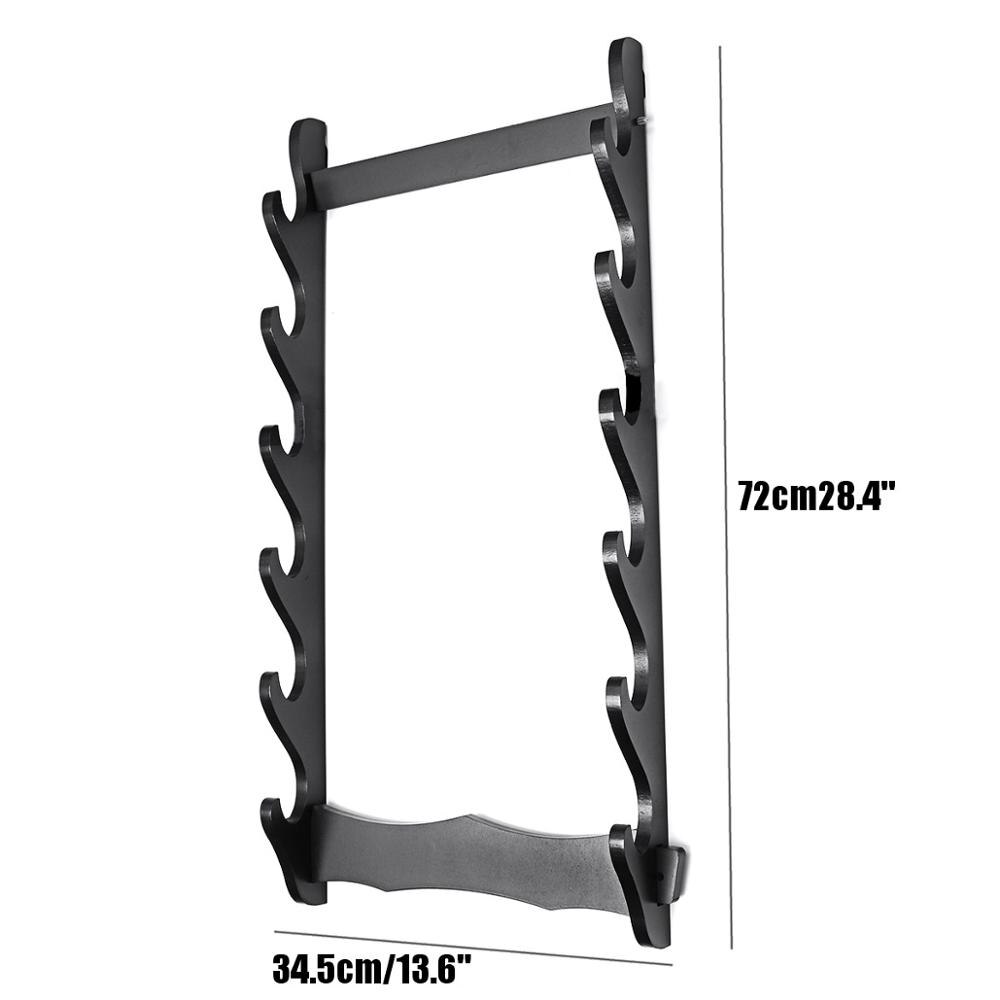 1 stk 1/2/4/5/6- etterslep vegghengende dekor samurai sverdholder katana holder stativ hengerbrakettstativ hjem dekorasjon veggdisplay: 6 etterslep