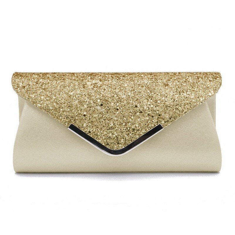 Women Evening Clutch Bag Female Crystal Day Clutch Wedding Purse Party Banquet Black Gold Silver Clutches Bag Sequin Shoulder