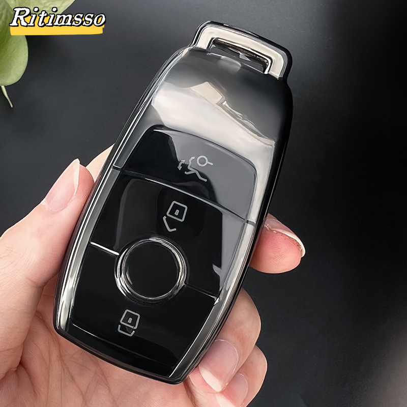 Funda transparente de TPU para llave de coche, bolsa protectora para Mercedes Benz A E G GLS clase W177 W205 W213 W222 G63 X167 Maybach