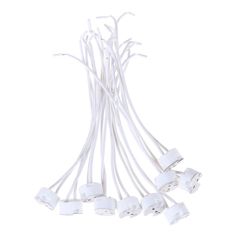 1pc/5pcs/10pcs MR16 GU5.3 Base Socket Wire Connector Led Lamp Ceramic Holder