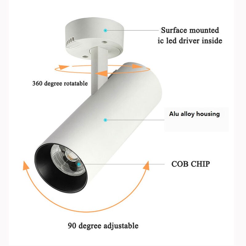 5W Led Draaibaar Spotlight Aluminium Verstelbare Plafondlamp Voor Achtergrond Woonkamer Slaapkamer Gangpad Hotel Foyer Gang Lampen