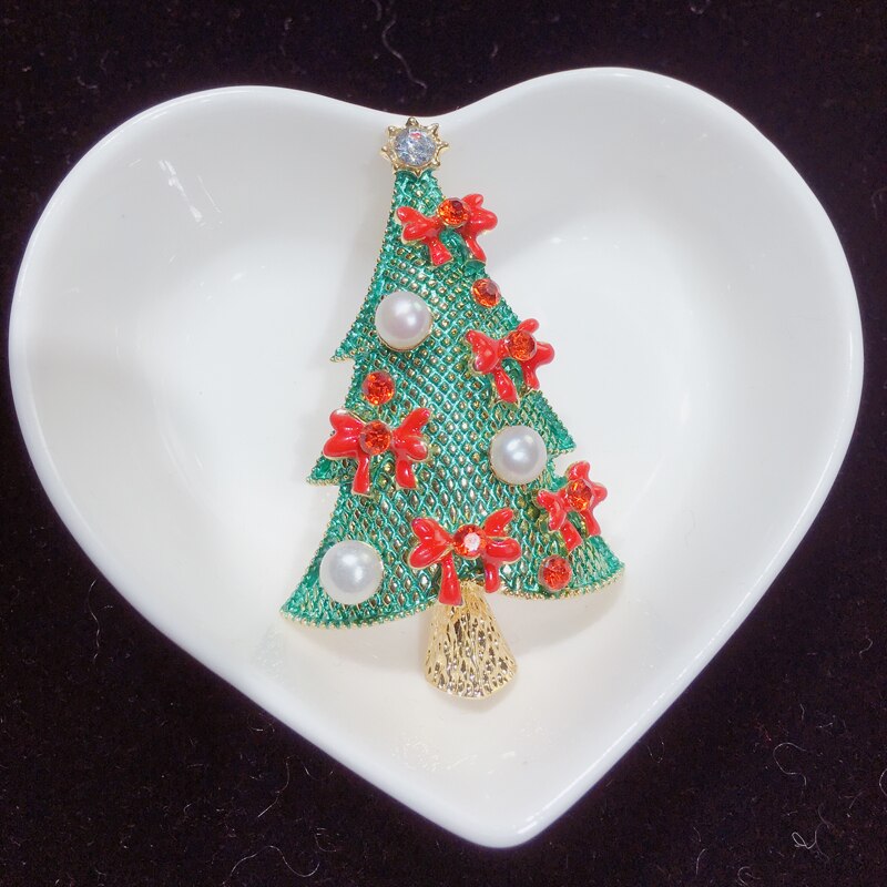 SHDIYAYUN Parel Broche Kerstboom Broche Voor Vrouwen Gold Broche Pins Natuurlijke Zoetwater Parel Sieraden Decoratie