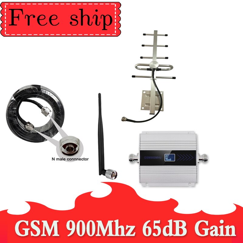 Gsm Repeater Cell Phone signal Repeater GSM 900MHZ 2G Mobile Signal Booster GSM 900 mhz celular Amplifier 8dbi Yagi antenna