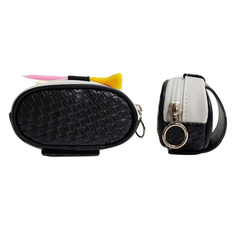 Bolsas pequeñas de pelota de Golf con cremallera para hombre y mujer, conjunto de camisetas con bolas, bolsas de Golf de PU encantadoras, riñonera portátil, 2 colores
