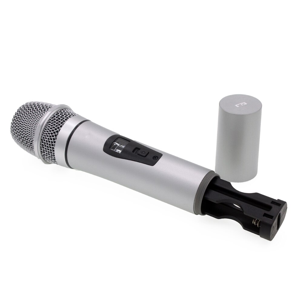 Rechargeable Wireless Microphone System Handheld LED Mic Speaker with Portable USB Receiver for KTV Speech Amplifier Recording