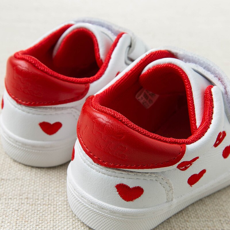 Db12861 dave bella baby pige forår sko født baby pige afslappet hjerte print sko