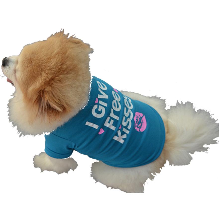 Kvalificeret blå kæledyr hvalp sommer skjorte lille hund kat kæledyr tøj vest t-shirt hund cumtome kæledyr tøj xs / s / m / l  d48 se 4