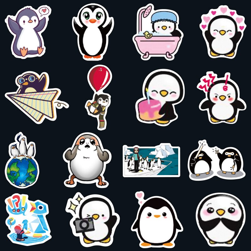 50pcs series Cartoon Cute penguin Stickers For Chidren Toy Waterproof Sticker stickers to DIY Suitcase Laptop Bicycle pegatinas