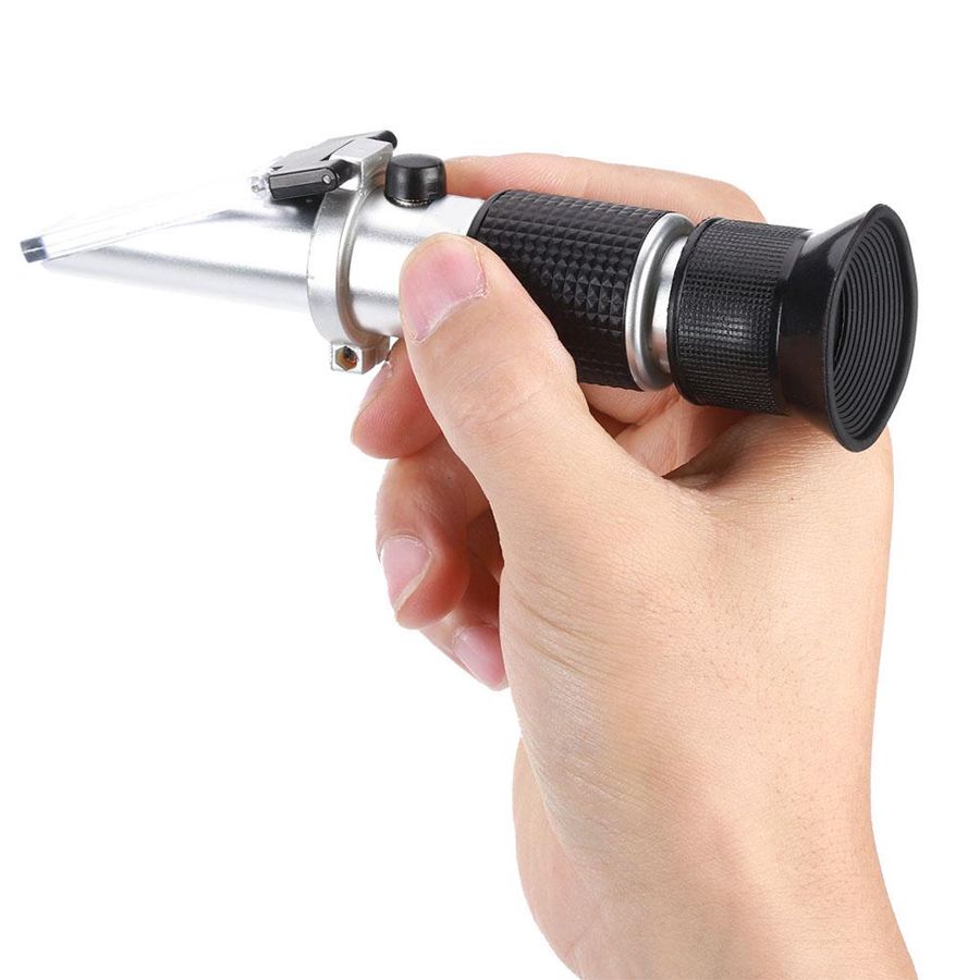 Handheld Refractometer High Accuracy Wine Dual Scale 0-40% Brix Refractometer Liquid Measuring Equipment