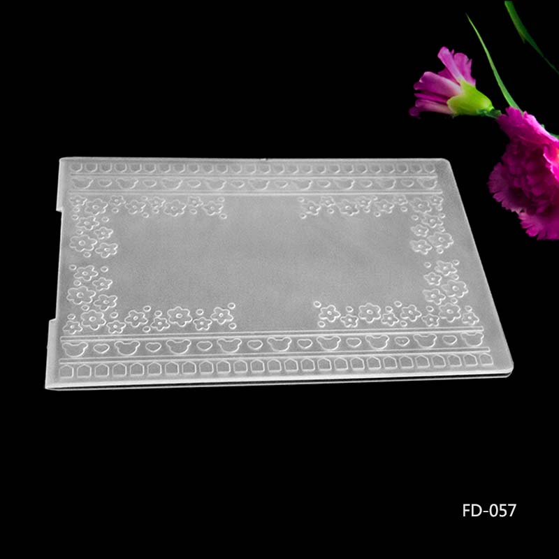 The Embossing Plate Scrapbook Circular DIY Paper Cutting Dies Scrapbooking Plastic Embossing Folder: FD-057
