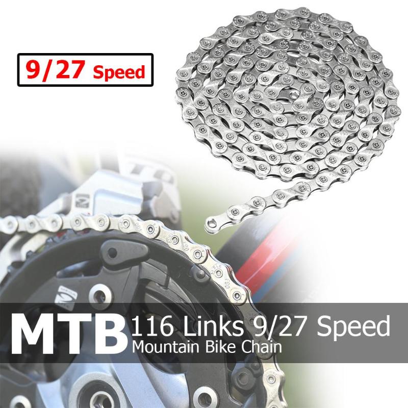 Bicycle Chain 116 Links 9/27 Speed MTB Mountain Bike Cycling Steel Chain