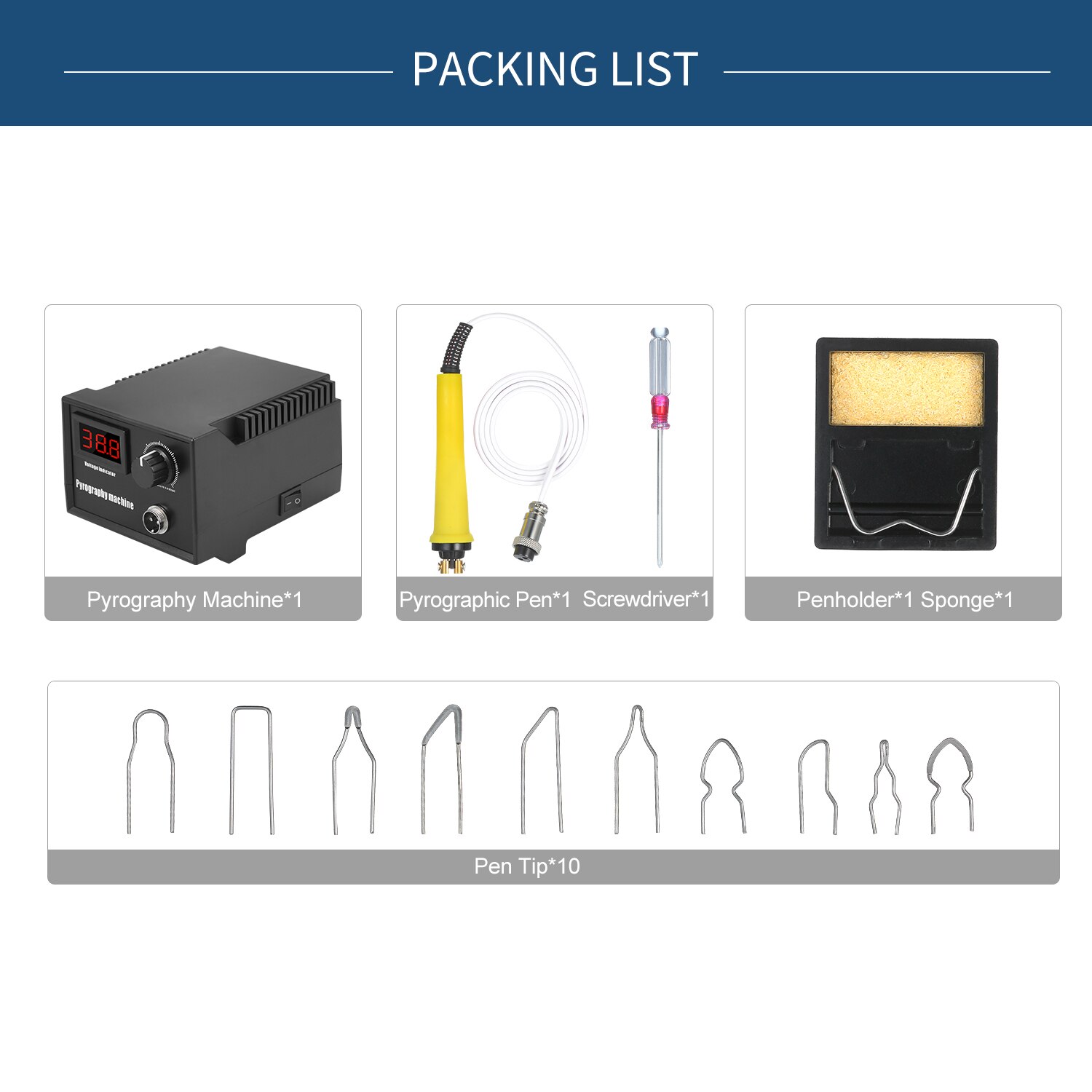 60W 220V Woodburner Wood Burning Tool Kit Adjustable 0℃-800℃ Woodburning Pyrography Pen Machine Electric Soldering Iron: combo 2 / US