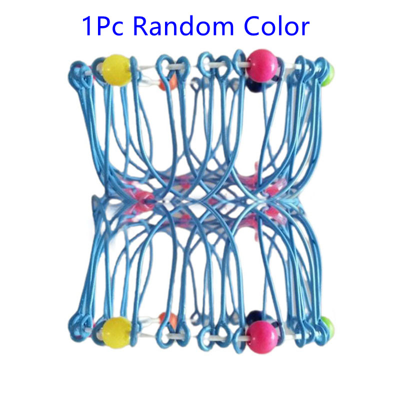 1Pc Kids Adults Decompression Fingertip Toy Magical Flow Ring 3D Spring Rings Interactive Kinetic Fingertip Anti-Stress Toy: B 1Pc Random Color