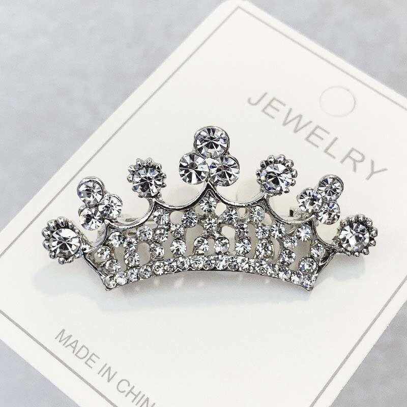 Mode Kristal Broche Luxe Retro Kroon Badges Voor Vrouwen Strass Pin Broches Meisje Bruiloft Corsage Kleding Decor 1Pc: 16
