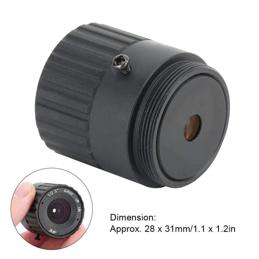 CCTV Lens 4mm Camera Lens 4mm Length Camera Lens 3MP High Definition CCTV Surveillance Wide Field Angle Security Camera Lens